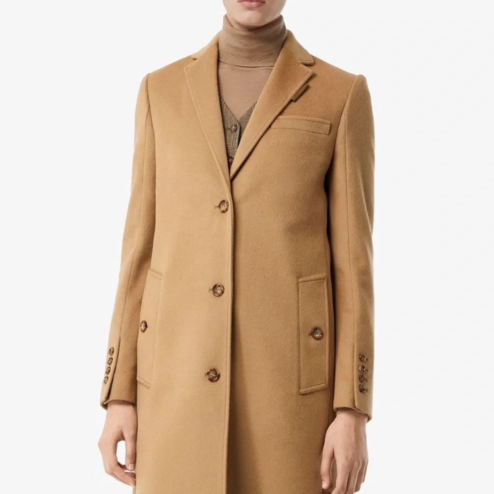 Burberry Camel Tan Wool Blend Long Coat - Picture 4 of 9